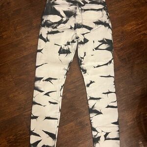 Indigo Black and White Tie-Dye Jeans